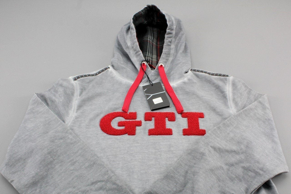 VW Volkswagen GTI collection men's hoodie in grey wash (L) 5KA084130C, view 1