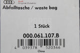Audi seat backrest storage bag waste bin 000061107B