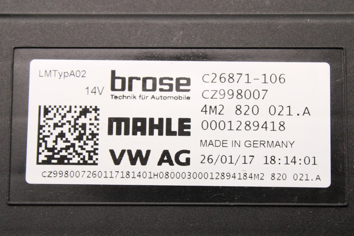 VW Touareg Audi A6 Q8 RS7 16-on heater blower fan motor (RHD) 4M2820021A