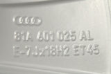 Audi Q2 2017-on alloy wheel rim (18"x7) 81A601025AL