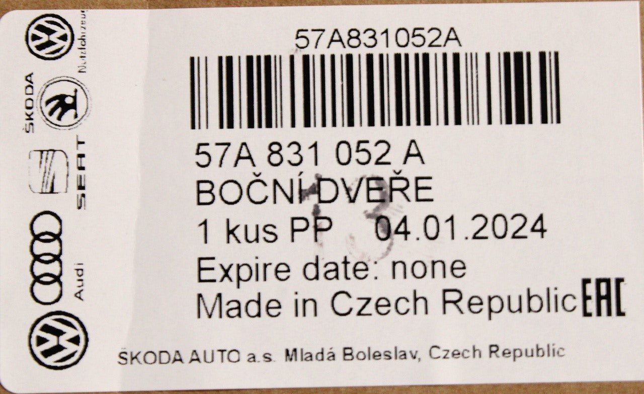 Skoda Karoq 2018-on front door panel (right) 57A831052A