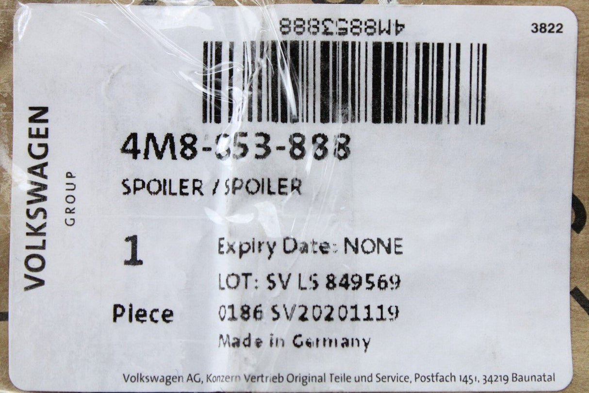 Audi Q8 2019-on right front wheel arch front section 4M8853888