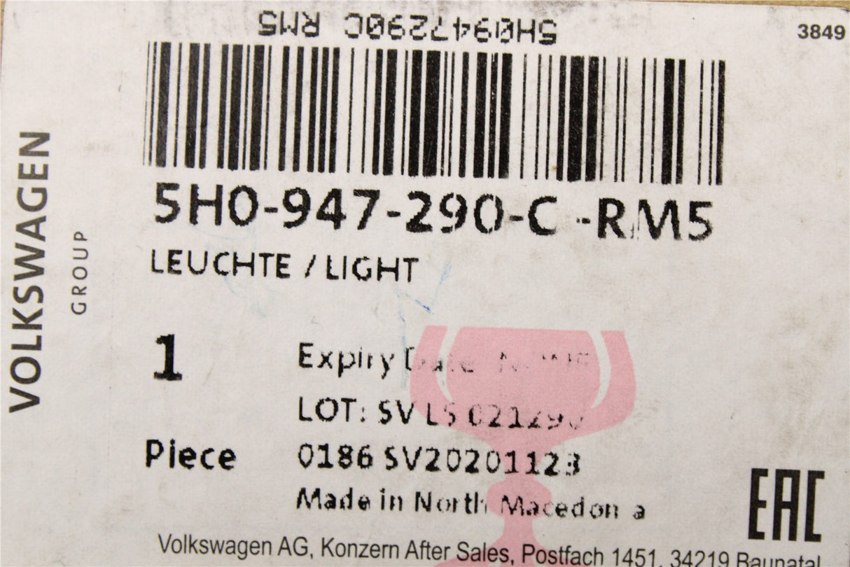 VW Golf MK8 2020-on rear LED roof reading light 5H0947290C RM5