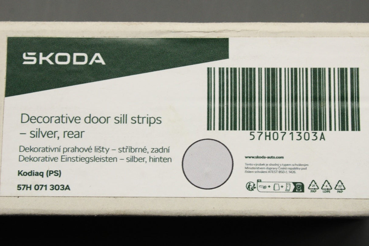 Skoda Kodiaq 2024-on sill trim strips (rear) 57H071303A