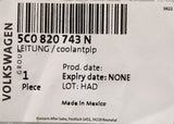 VW Beetle 12-16 Jetta 15-18 air conditioning pipe (petrol) 5C0820743N