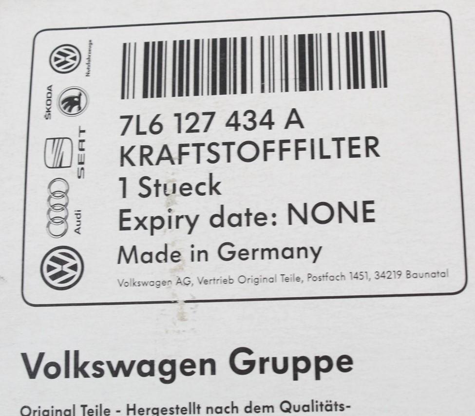 VW Touareg 03-10 V10 5.0 TDI fuel filter element with gaskets 7L6127434A