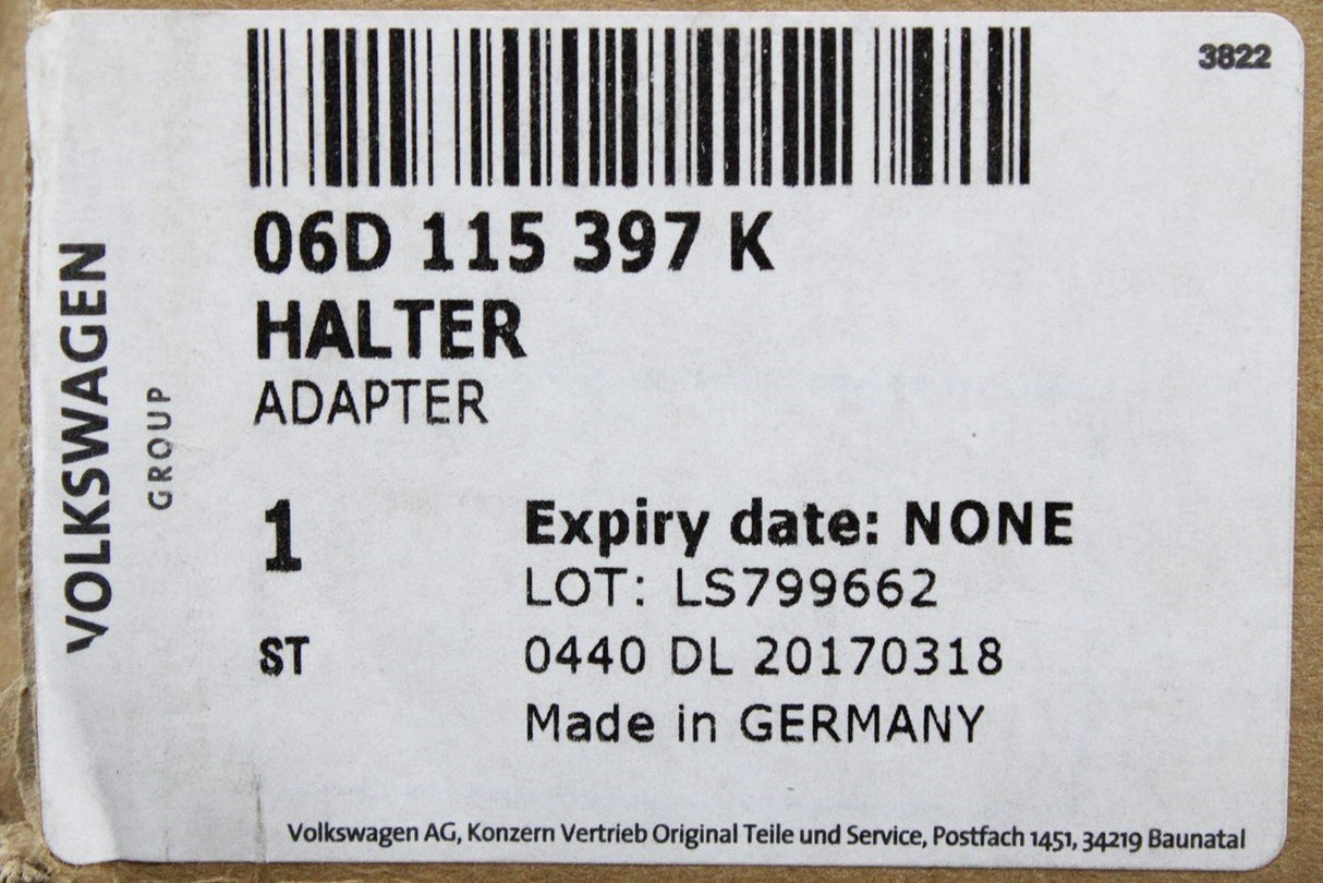 VW Golf MK5 Audi A3 SEAT Skoda 2.0 FSI oil filter housing 06D115397K