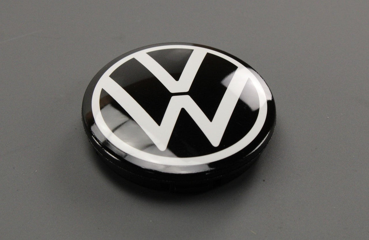VW ID.3 ID.4 ID.5 wheel centre cap black/white (x1) 10A601171 AWA, view 1