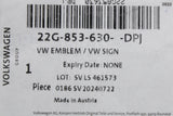 VW T-cross 2019-on Taigo 2022-on rear VW emblem badge 22G853630 DPJ