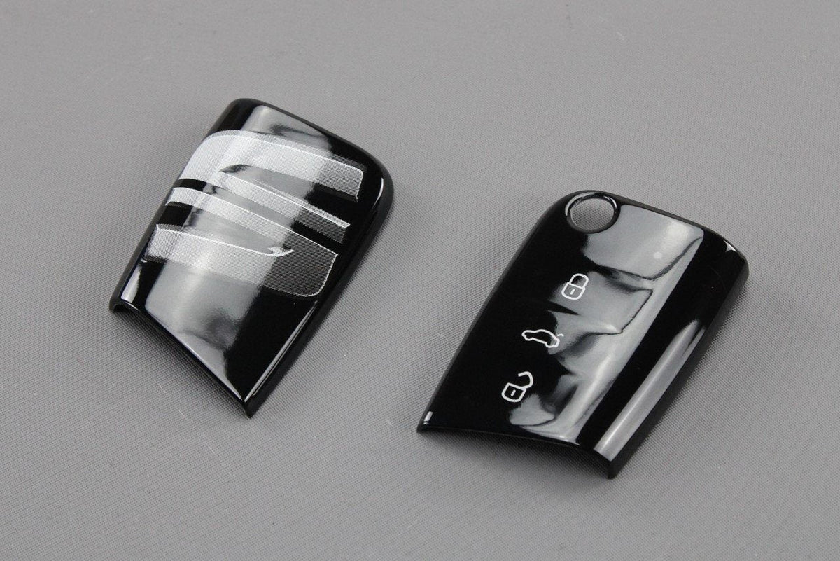 SEAT Ibiza 2021-on Key cover with SEAT logo (black/silver) 000087013AF, view 1