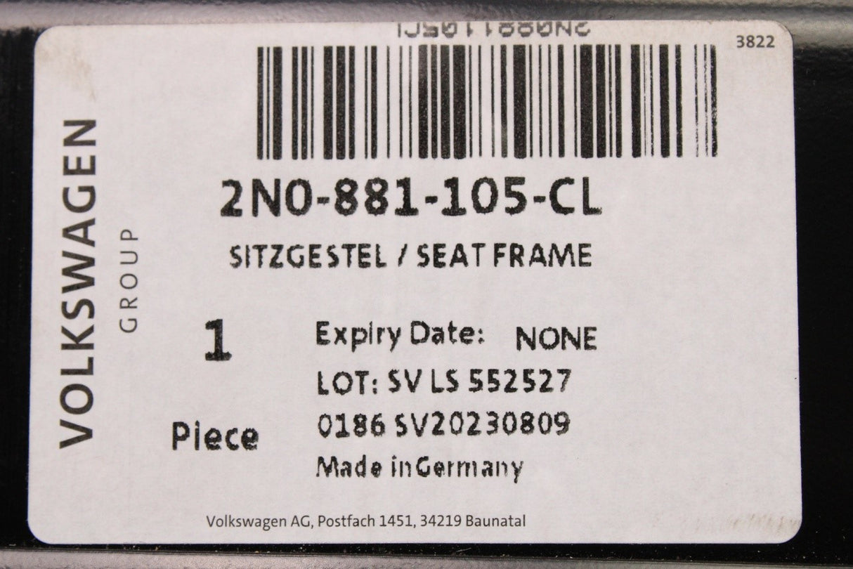 VW Crafter 2017-on comfort seat base (left) 2N0881105CL