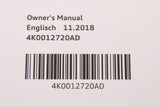 Audi A6 owners manual (11 2018) 4K0012720AD