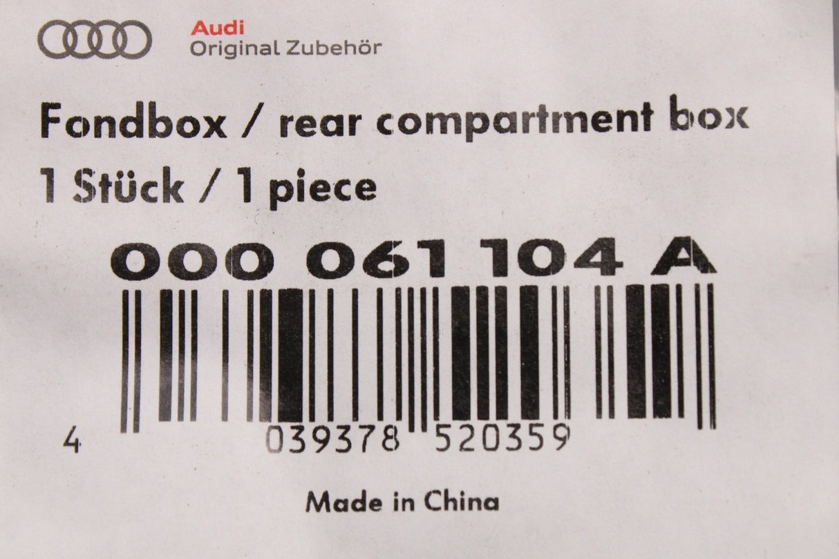 Audi accessory rear seat storage box 000061104A