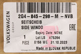 VW Polo AW 2018-on rear quarter side window (right) 2G4845298M NVB