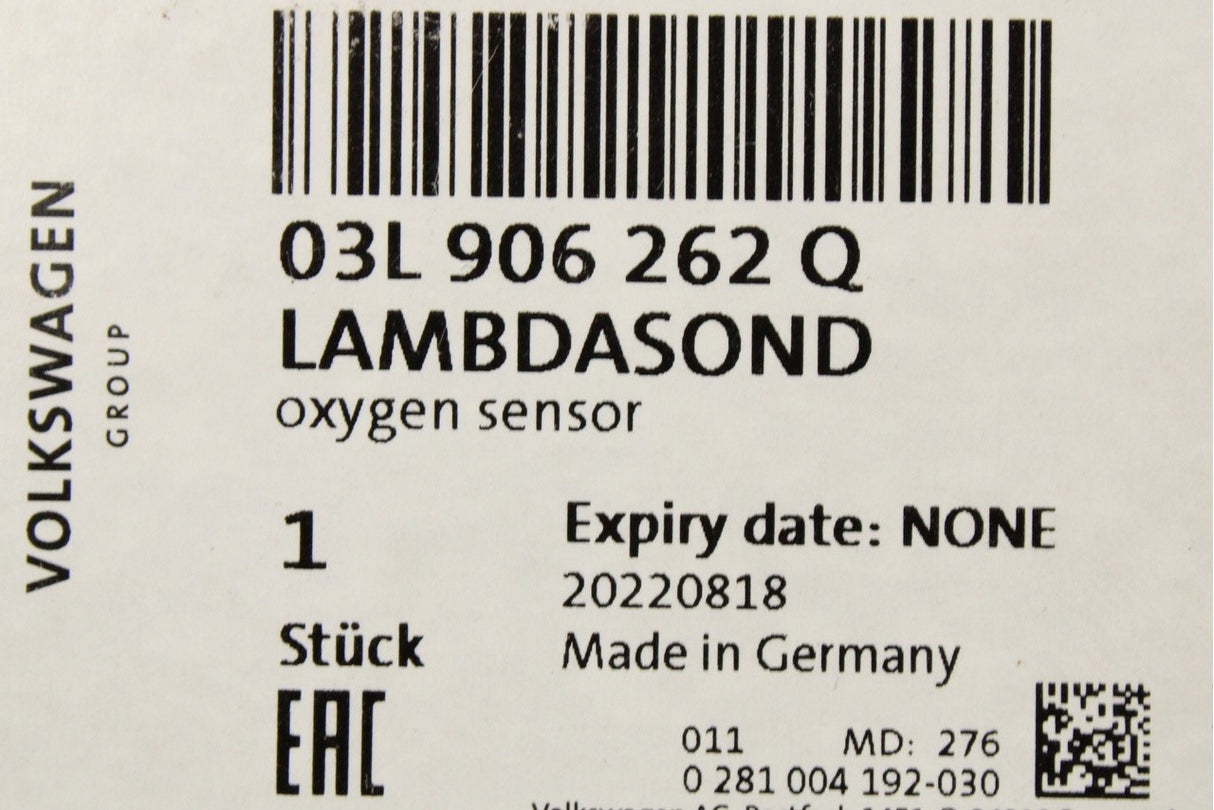 VW Audi Skoda SEAT 2.0 TDI oxygen lambda sensor pre cat 03L906262Q