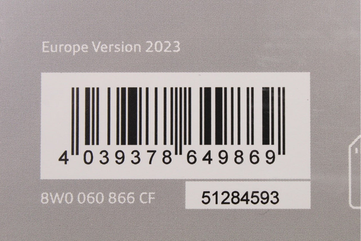 Audi A3 A4 RS4 A5 RS5 Q2 Q5 navigation activation document 8W0060866CF