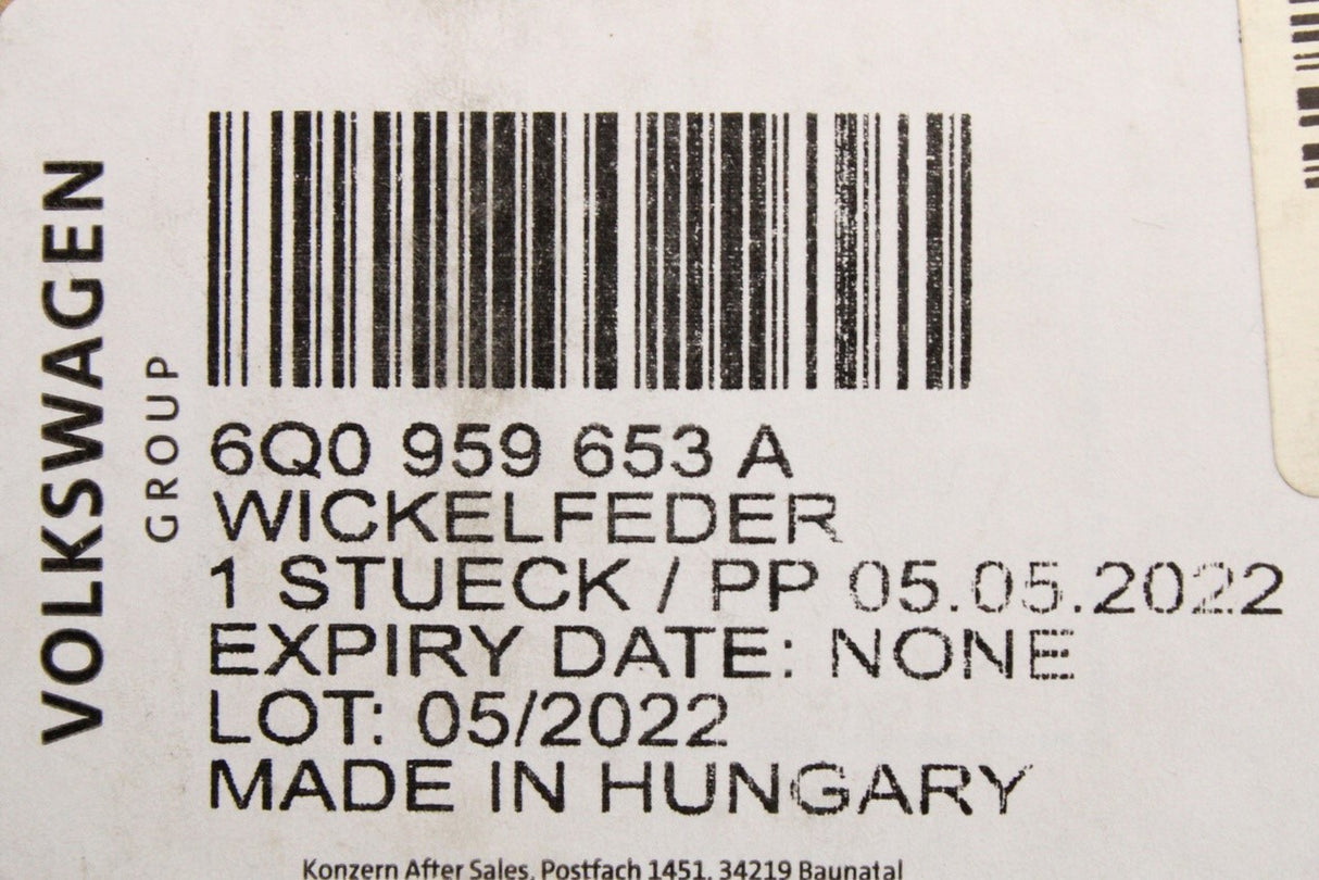 VW Transporter Skoda Fabia SEAT 2002-2011 clock spring squib 6Q0959653A