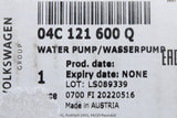 VW Ameo Polo SEAT Ibiza 1.0 TSI coolant water pump 04C121600Q