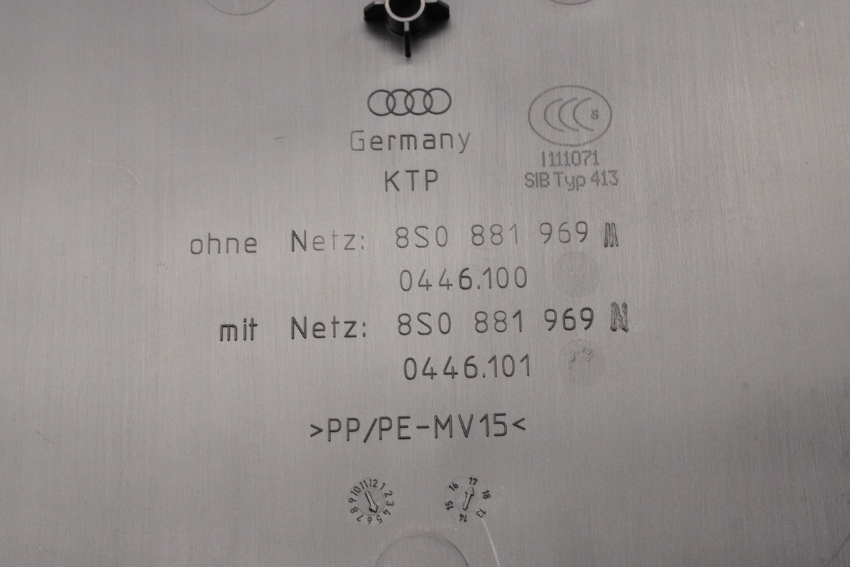 Audi TT 2015-2024 seat backrest trim without storage 8S0881969M 24A