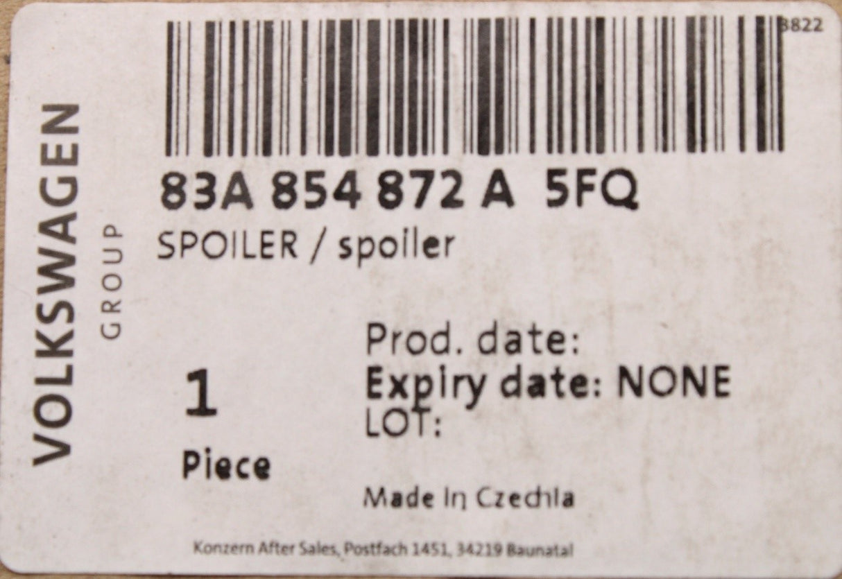 Audi Q3 19-26 RSQ3 20-24 boot lid spoiler trim (right) 83A854872A 5FQ