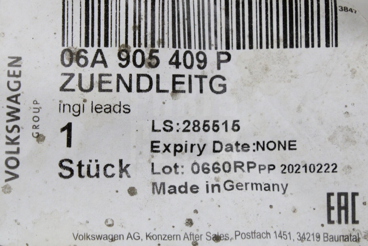VW Golf MK4 MK5 Touran Audi A3 1.6L ignition leads set (x4) 06A905409P