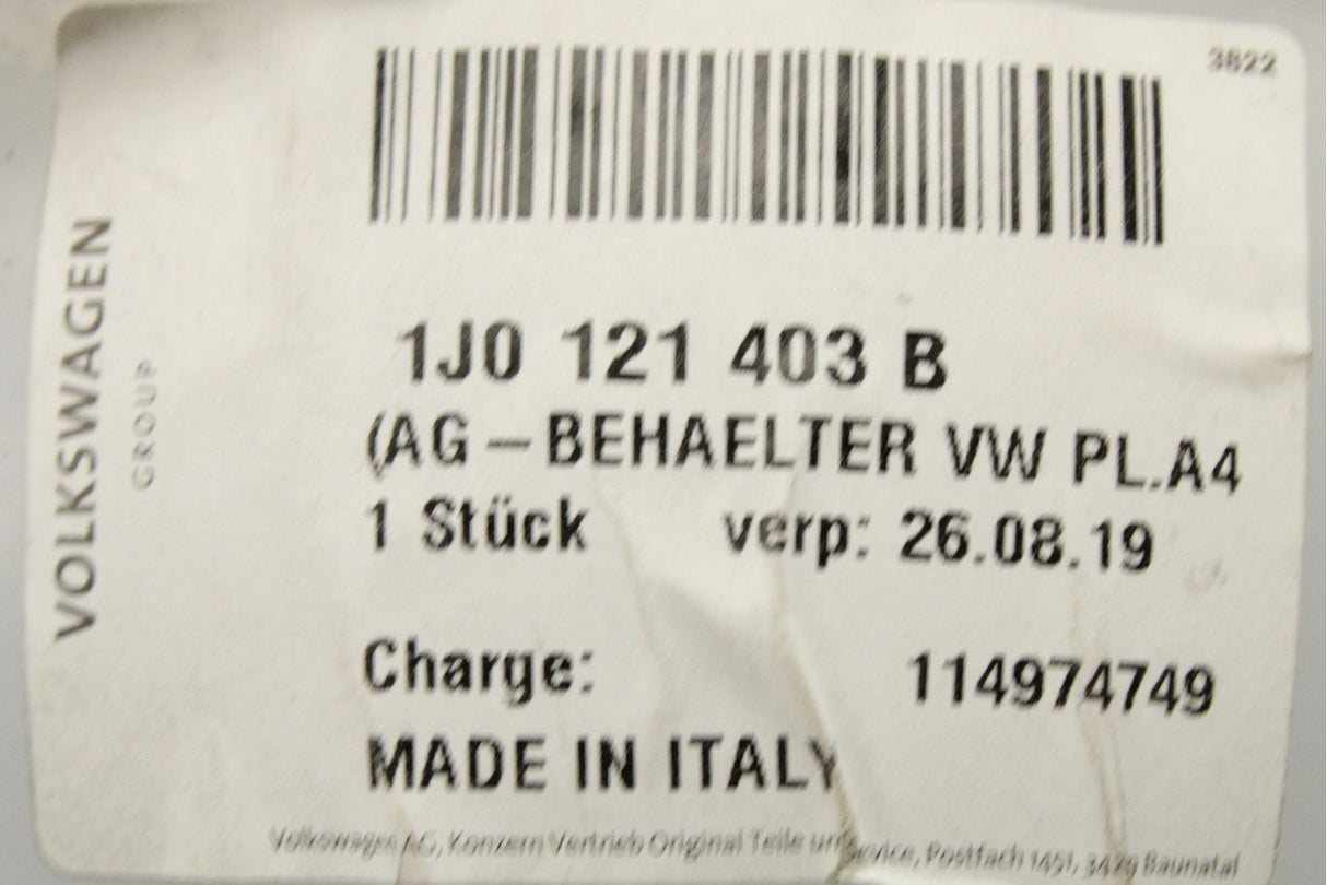 VW Golf MK4 Bora Audi A3 Leon Octavia expansion tank bottle 1J0121403B