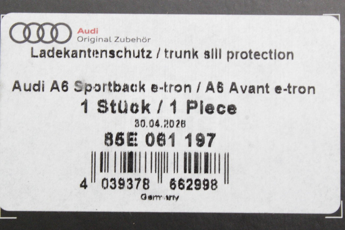 Audi A6 e-tron 2025-on Rear bumper protector clear film 85E061197
