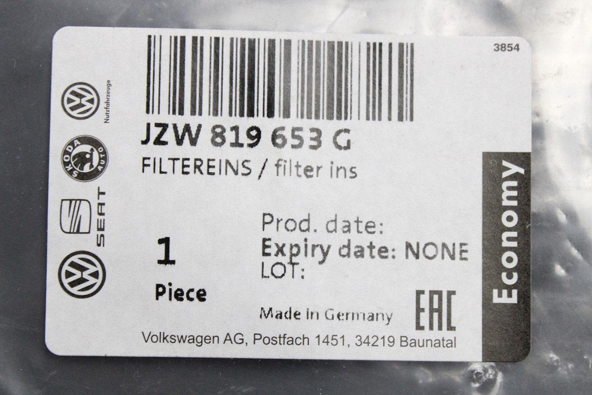 VW Golf MK7 Passat B8 Skoda SEAT economy pollen filter insert JZW819653G