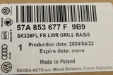 Skoda Karoq 2018-on front radiator grille (lower) 57A853677F 9B9