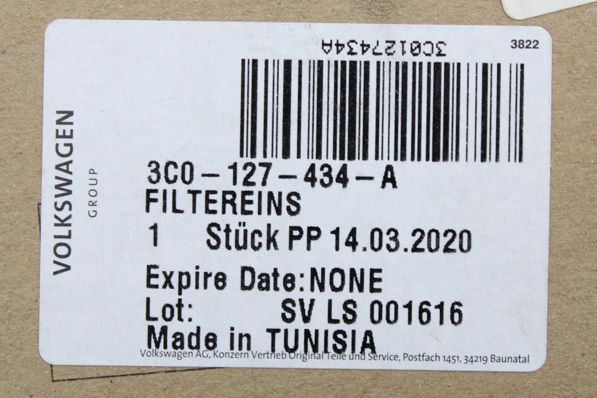 Skoda Superb Octavia Yeti 1.6 2.0 TDI fuel filter with gasket 3C0127434A