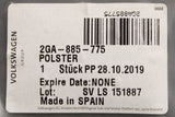 VW T-Roc 2018-on seat backrest padding (rear left) 2GA885775