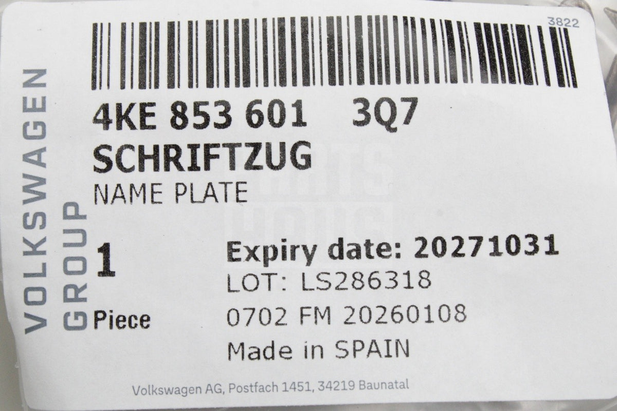 Audi Q4 e-tron sportback 2019-2023 front wing badge 4KE853601 3Q7