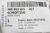 Audi Q4 e-tron sportback 2019-2023 front wing badge 4KE853601 3Q7