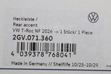 VW T-Roc 2026-on chrome protective strip for boot lid tailgate 2GV071360
