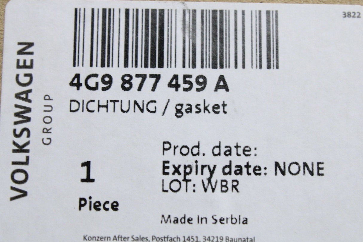 Audi A6 S6 RS6 2011-2018 glass sunroof seal (outer) 4G9877459A