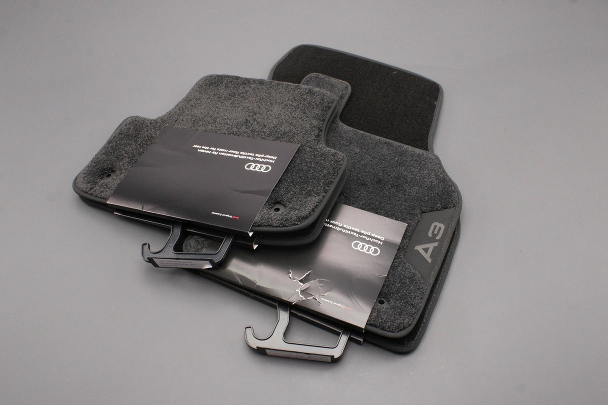 Audi A3 8V 13-20 RHD premium carpet floor mats set (front & rear) 8V2061275B/276 6PS