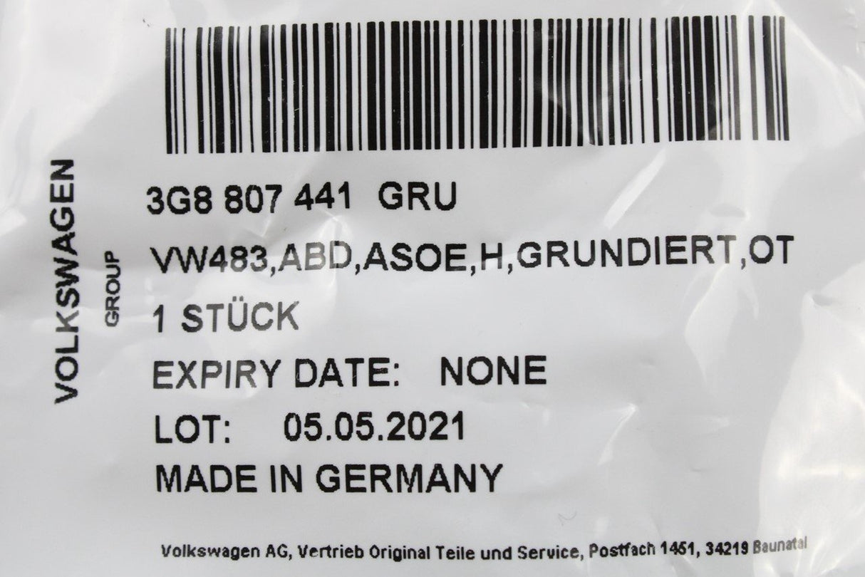 VW Arteon 2017-on rear towing eye cover primed 3G8807441 GRU