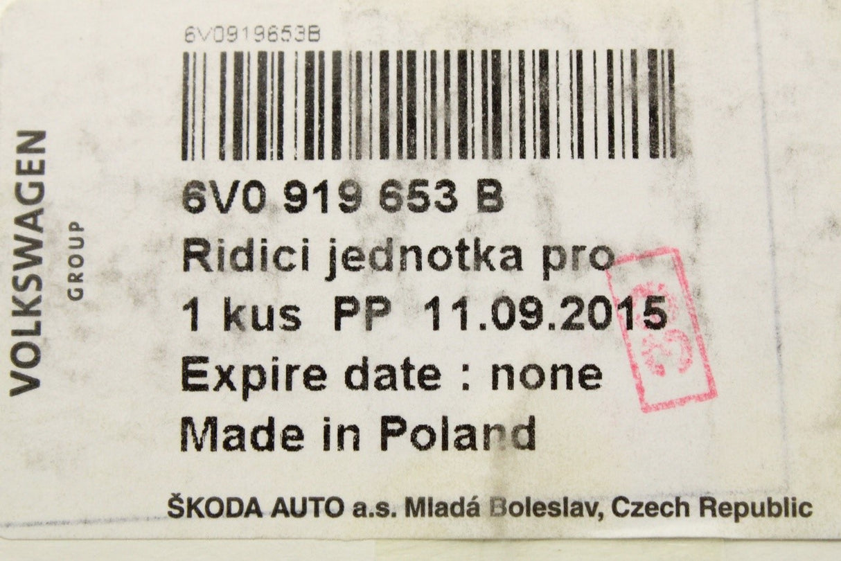 Skoda Fabia Rapid Yeti control unit for online services 6V0919653B