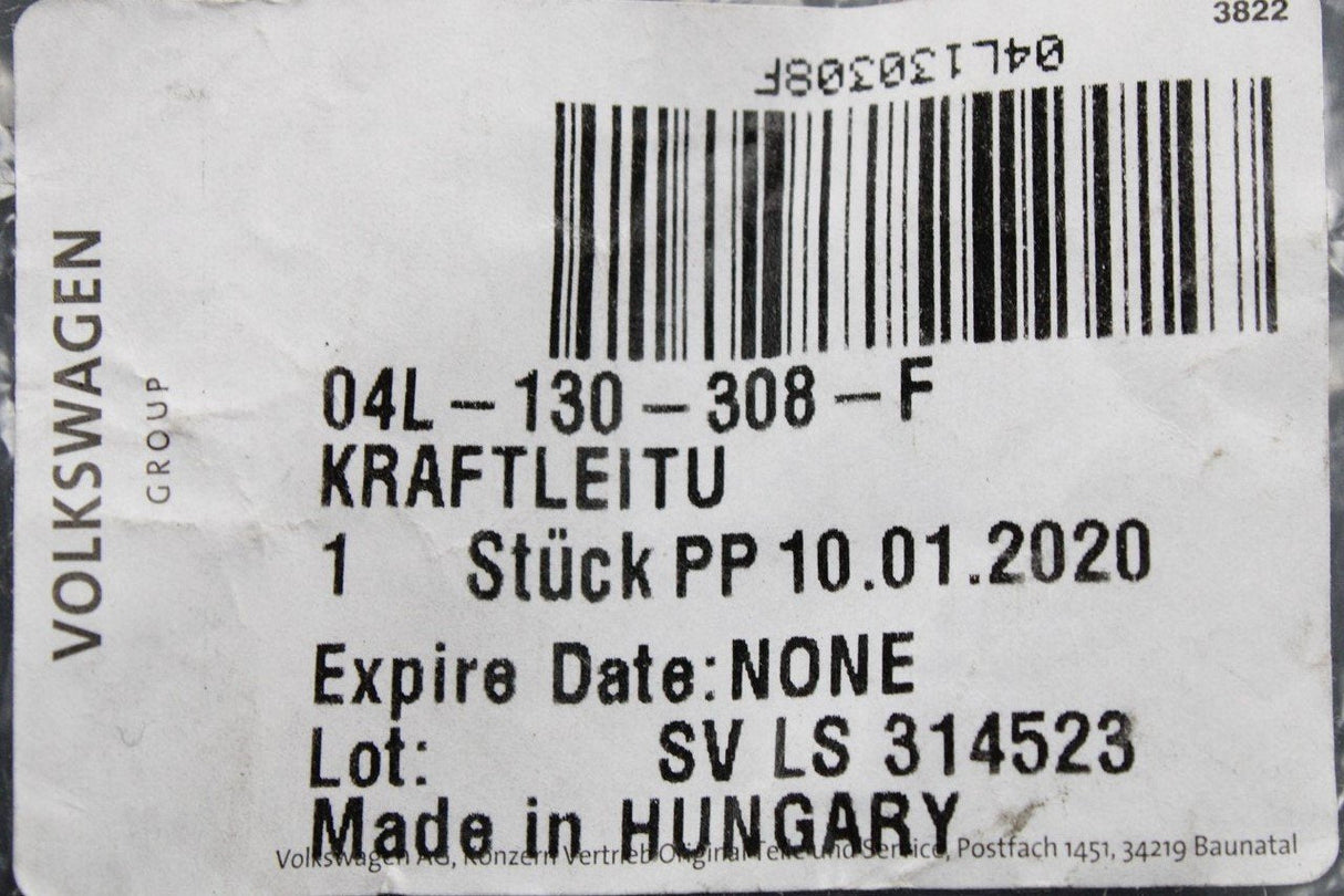VW Transporter T6 T6.1 Crafter 17-on High pressure fuel lines 04L130308F