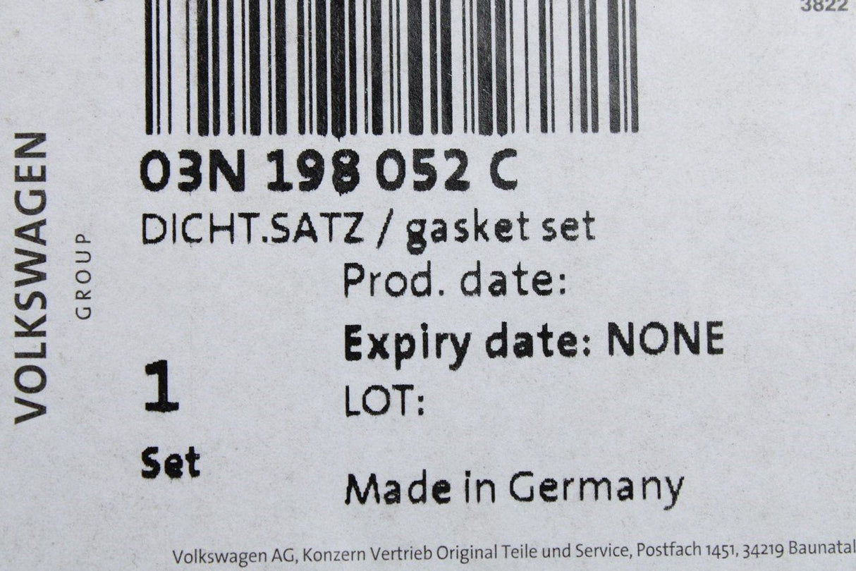 VW Transporter Crafter T6/6.1 2.0 TDI turbo intake gasket set 03N198052C