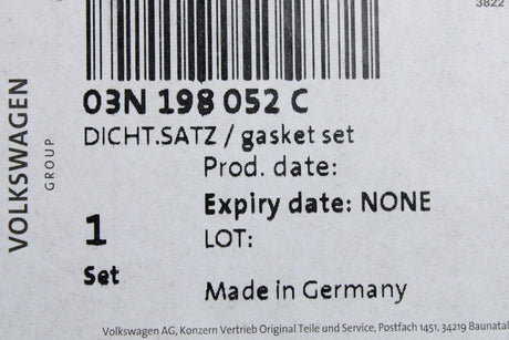 VW Transporter Crafter T6/6.1 2.0 TDI turbo intake gasket set 03N198052C