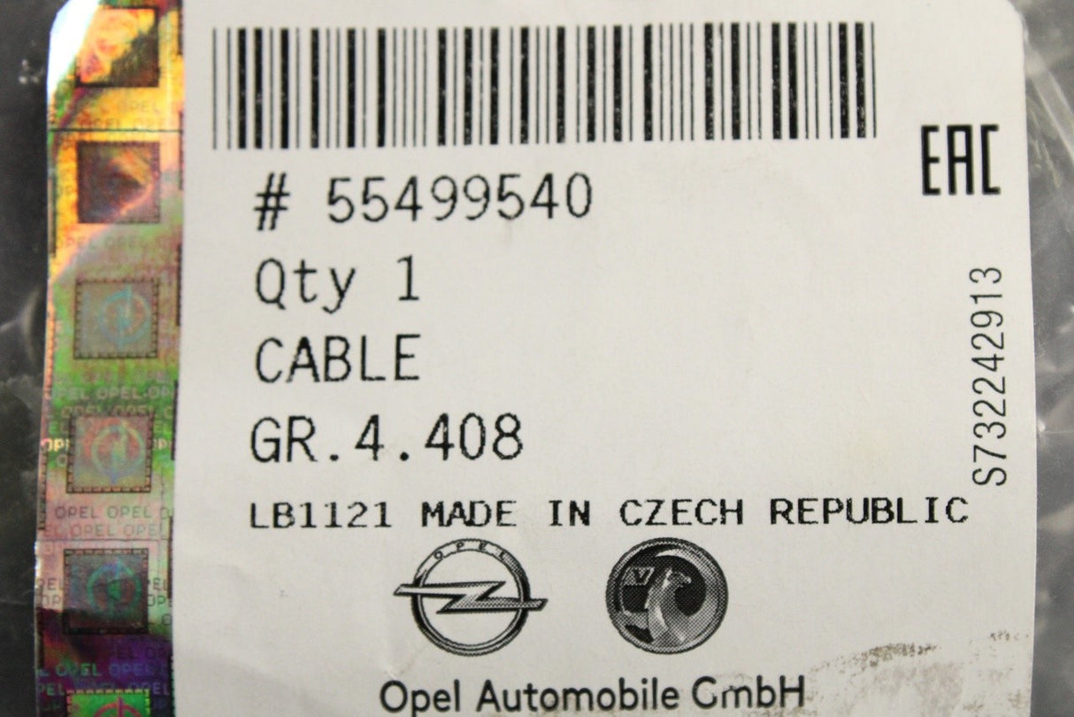 Vauxhall Zafira C 2012-19 gear linkage cable 55499540
