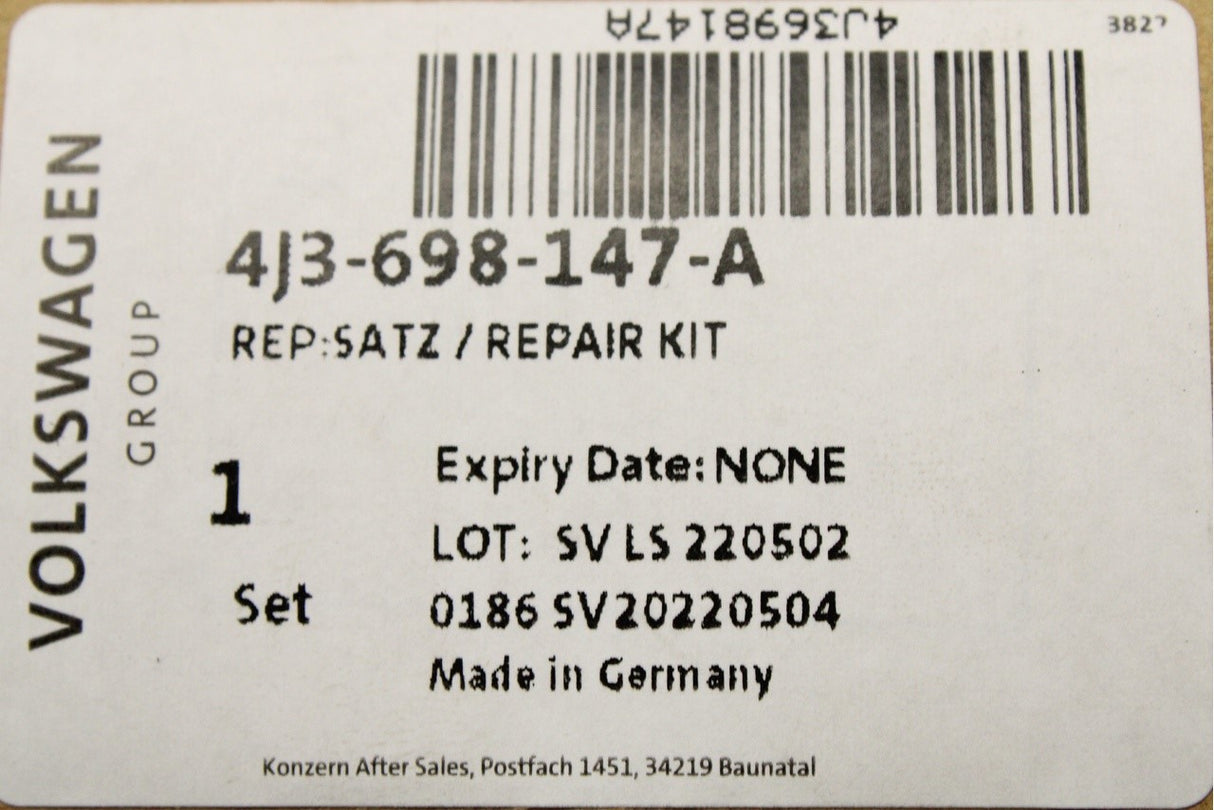 Audi e-Tron GT 2021-on alloy wheel insert trim repair kit 4J3698147A