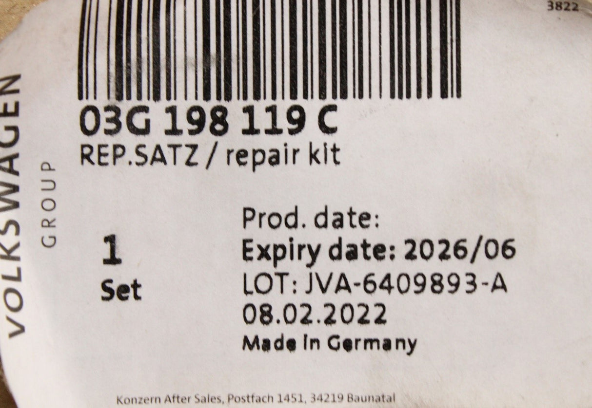 VW Passat Skoda SEAT Leon 2004-2013 timing belt kit (2.0 TDI) 03G198119C