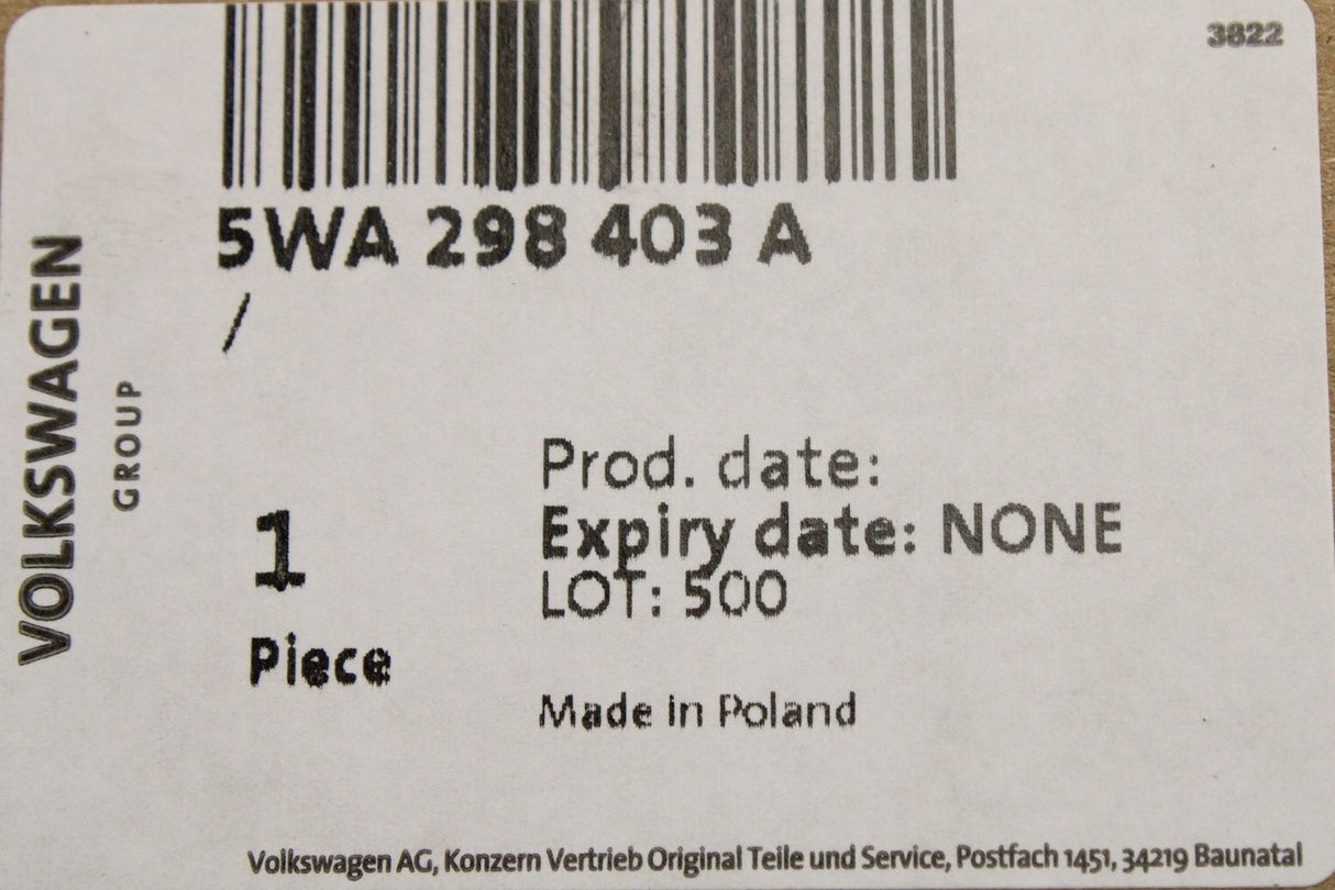 VW MK8 Tiguan Audi A3 Skoda Octavia air-con dryer insert 5WA298403A