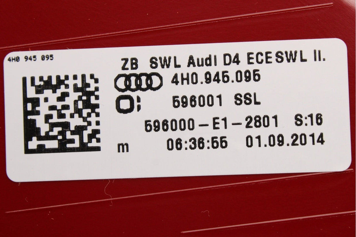 Audi A8 S8 2011-2013 rear outer tail light (left) 4H0945095