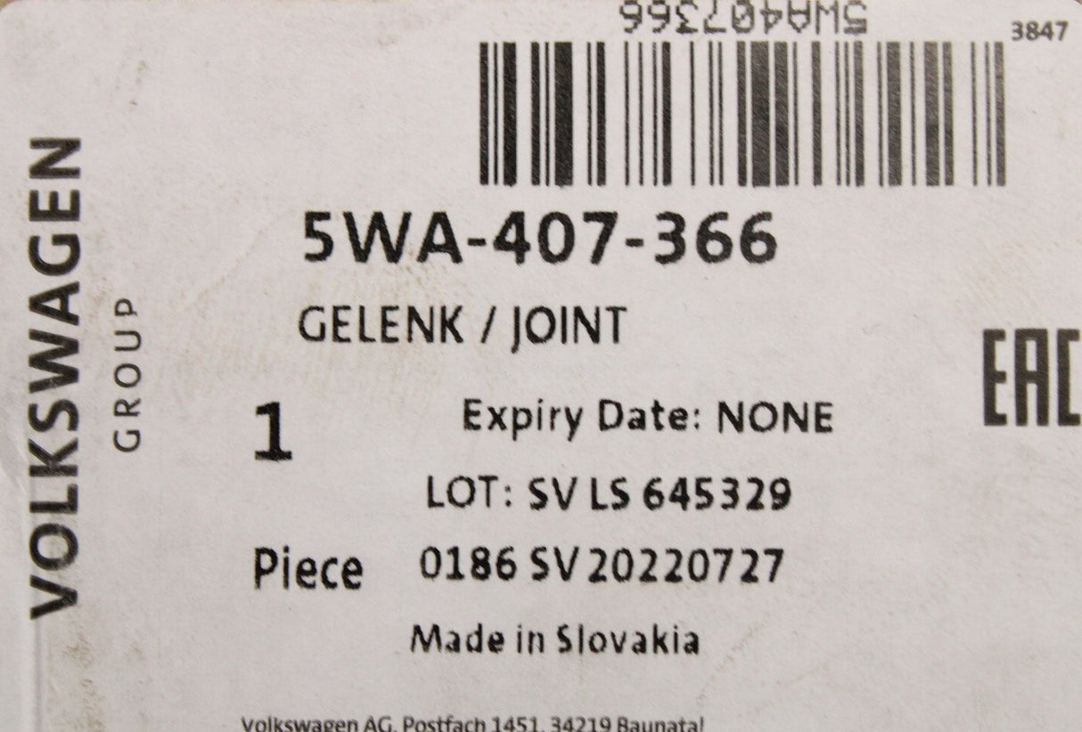 VW Golf Audi A3 Skoda SEAT 13-on lower ball joint (front right) 5WA407366