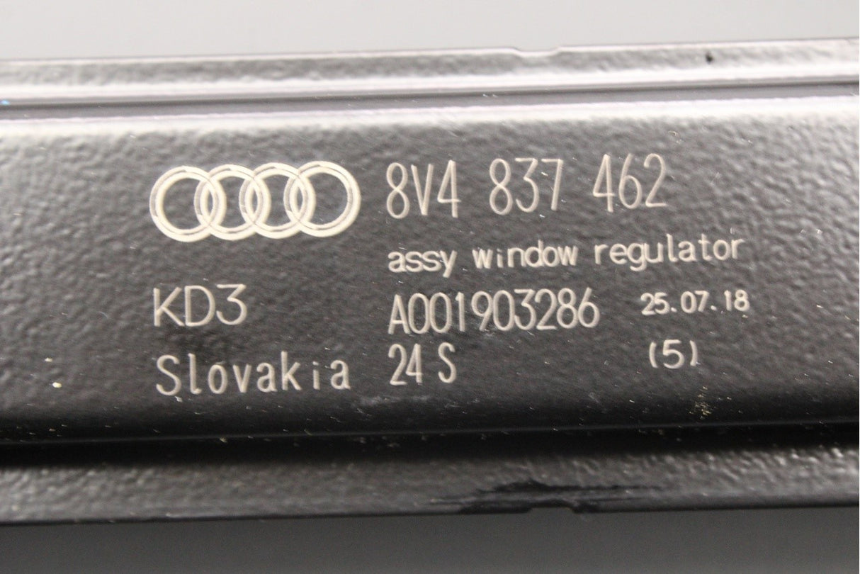 Audi A3 Saloon 2013-2021 window regulator (front right) 8V4837462