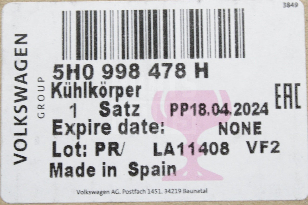 VW Golf MK8 2020-on headlight DRL module (right) 5H0998478H