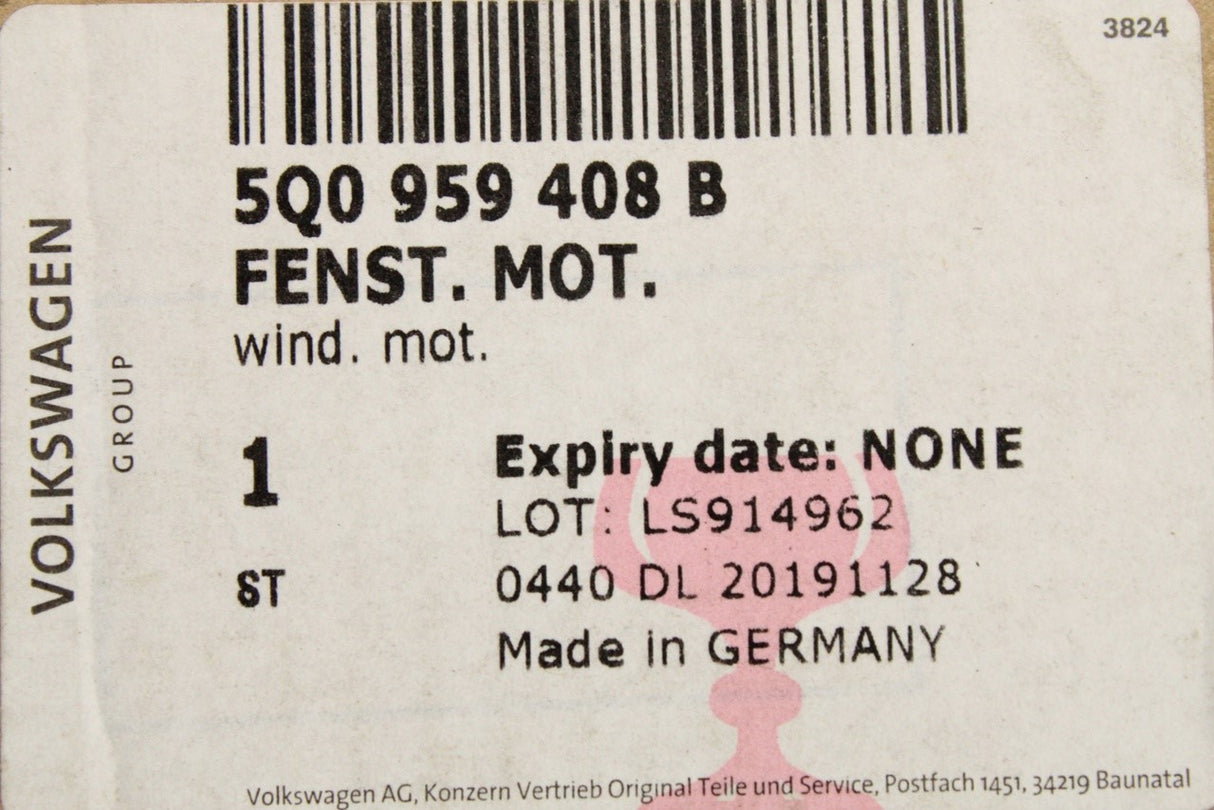 VW T-Roc Audi A3 A5 Cabriolet rear window motor (right) 5Q0959408B